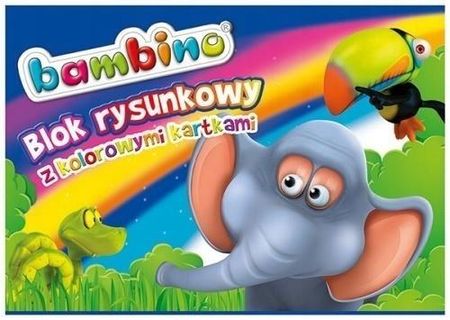 Bambino Blok Rysunkowy Kolorowy A4 16K 10Szt.