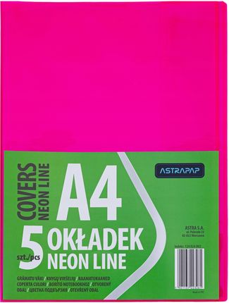 Astra Okładka A4 Neon Line 5Szt.