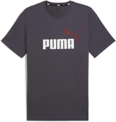 Koszulka męska Puma ESS+ 2 COL LOGO szara 58675969