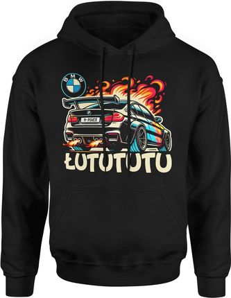 BMW Łutututu m-power Męska bluza z kapturem (3XL, Czarny)