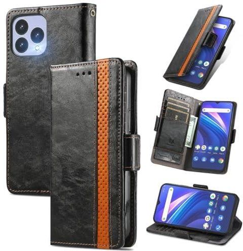 MOJIA Cover Portafoglio In Pelle PU Con Chiusura Magnetica Per Cubot P80 / Wiko T60 - Rosso