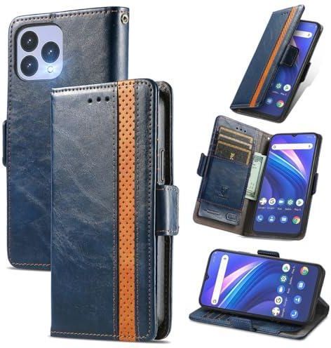 MOJIA Custodia per Cubot P80 / Wiko T60, Resistente a Cadute e Graffi, Alta qualità PU Pelle Stile Portafoglio Cover Folio con Chiusura Magnetica. Black
