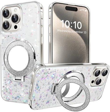 IMEIKONST Cover Glitter Per Huawei P30 Lite – Custodia Morbida Con Specchio E Porta Carta, Nero DJJ - 2