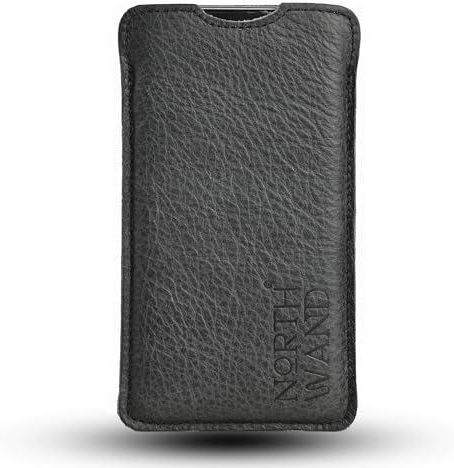 NorthWand Custodia larga per iPhone 15 Pro / 15, 14 Pro / 14, 13 Pro / 13, 12 Pro / 12 con Apple Case. Custodia in feltro 100% lana merino naturale – Made in Germany – Grigio scuro