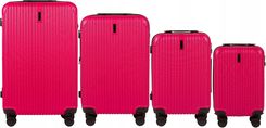 TR059, Zestaw 4 walizek (L,M,S,XS) Wings, Rose Red