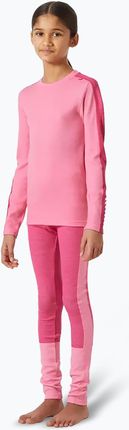 Komplet Bielizny Termoaktywnej Dziecięcej Helly Hansen Jr Lifa Merino Midweight Sugar Pink