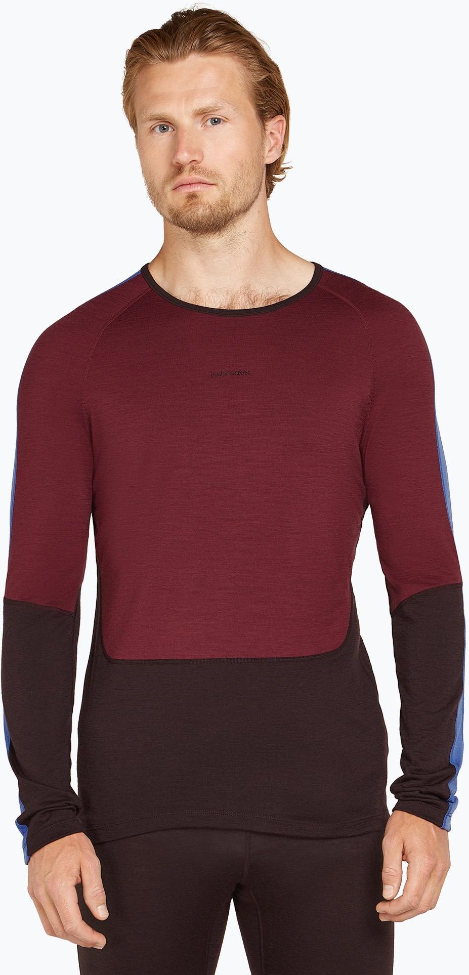 Icebreaker Men's Merino 200 Sonebula Long Sleeve Crewe – 100% Wool