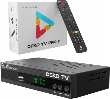 Tuner Dekoder DVBT2 DekoTV PRO2 Telewizji Naziemnej DVB-T2 HEVC H.265 DEKO