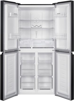 Lodówka MPM 404-SBF-09 z zamrażalnikiem dolnym 180 cm Czarna