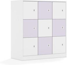 Entelo Szafa Blox Colours 110 3PP 9F1 1049x466x1165 korpus biały/5x front biały i 4x front pastelowy fioletowy