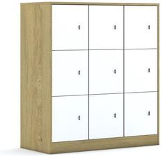 Entelo Szafa Blox Base 110 3PP 9F1 1049x466x1165 korpus dąb/9x front biały