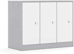Entelo Szafa Blox Base 110 2PP 3F2 1049x466x813 korpus szary/3x front biały