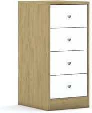 Entelo Szafa Blox Base 40 2P 4S 363x466x813 korpus dąb/4x szuflada biała
