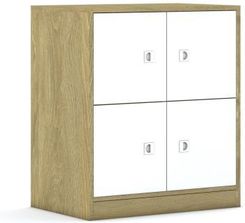 Entelo Szafa Blox Base 70 2PP 4F1 706x466x813 korpus dąb/4x front biały