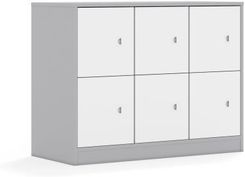 Entelo Szafa Blox Base 110 2PP 6F1 1049x466x813 korpus szary/6x front biały