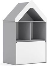 Entelo Regał Blox Base 70 2PP ze skrzynią i daszkiem 706x466x1223 korpus szary