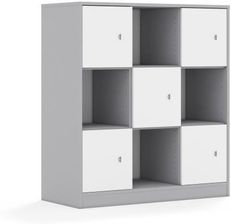 Entelo Regał Blox Base 110 3PP 5F1 1049x466x1165 korpus szary/5x front biały