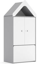 Entelo Regał Blox Base 70 3P 2F2 ze skrzynią i daszkiem 706x466x1575 korpus szary/2x front biały