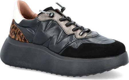 Lekkie sneakersy damskie - WONDERS A-3610 CZARNE