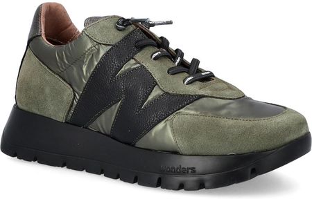 Hiszpańskie sneakersy premium - WONDERS A-2464 KHAKI