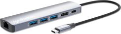 Manhattan Stacja/replikator 6-in-1 4K USB-C Dockingstation 1xHDMI 3xUSB 5 Gb/s (153959)