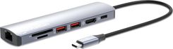 Manhattan Stacja/replikator 7-in-1 4K USB-C Dockingstation 1xHDMI 2xUSB 10Gb/s (153966)
