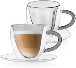 Orion Filiżanki Termiczne Ze Spodkiem Z Podwójną Ścianką Do Kawy I Herbaty Double 160Ml 2Szt. (Ori129494)