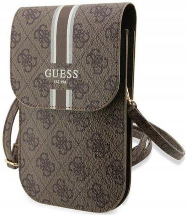 Guess 4G Stripes - Torebka Crossbody Na Telefon (Brązowy)