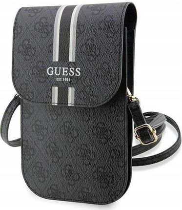 Guess 4G Stripes - Torebka Crossbody Na Telefon (Czarny)