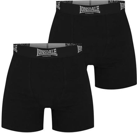 2x Bokserki Lonsdale TRUNKS czarne w pudełku, Rozmiar L