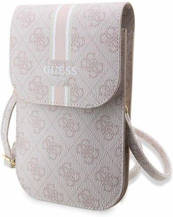 Guess 4G Stripes - Torebka Crossbody Na Telefon (Różowy)