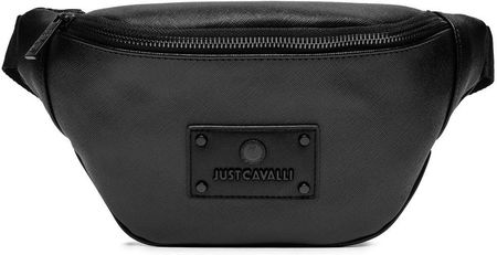 JUST CAVALLI skórzana nerka torba męska GOTHIC PLATE BLACK