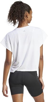 Koszulka treningowa damska adidas STUDIO biała IS2978 - zdjęcie 4