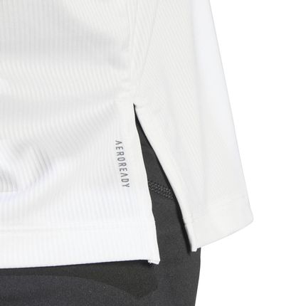 Koszulka treningowa damska adidas STUDIO biała IS2978 - zdjęcie 3