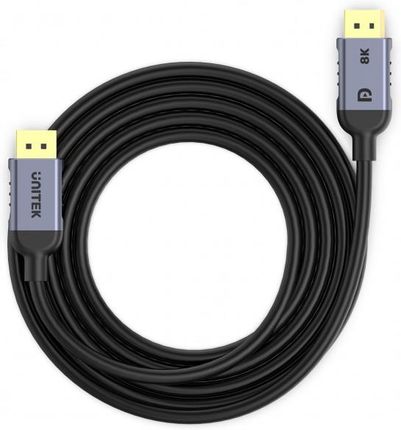 Przewód DisplayPort M/M Unitek 1.4 8k 60hz, 4k 240hz, HDR, HDCP 2.3, DSC 1.2, 2m (C1628GY01-2M) - zdjęcie 2