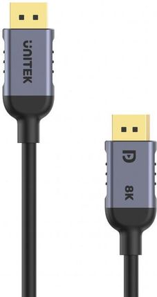Przewód DisplayPort M/M Unitek 1.4 8k 60hz, 4k 240hz, HDR, HDCP 2.3, DSC 1.2, 2m (C1628GY01-2M) - zdjęcie 3