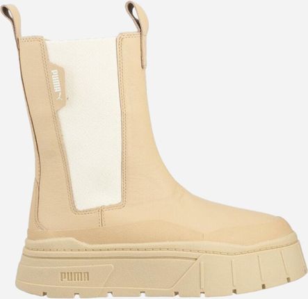 Puma Sztyblety damskie skórzane Mayze Stack Chelsea Wns 386272-02 Beżowe