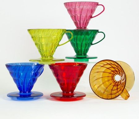 Hario Plastikowy Drip V60 02 Flamingo Pink Różowy - zdjęcie 4