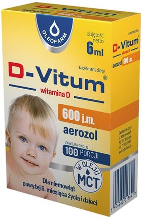 D-Vitum witamina D dla niemowląt aerozol 600 j.m. 6 ml - zdjęcie 2