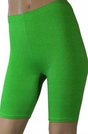 Legginsy Szorty Damskie Kolarki Bawełna Zielone Polskie r. 3XL (46)