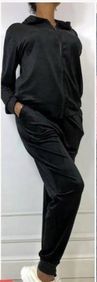 Modoni Dresy Damskie Welurowe Komplet Czarny 3XL/4XL Duże