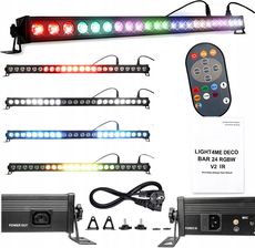 Zdjęcie LIGHT4ME DECO BAR 24 RGBW V2 IR listwa oświetleniowa belka LED oświetlenie sceniczne pilot - Żelechów