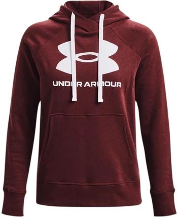 Under Armour Bluza damska Under Armour Rival Fleece Logo Hoodie bordowa 1356318 690