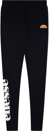 ellesse legginsy damskie SOLOS 2 - długie spodnie, dżersej, bawełna stretch, nadruk logo czarny XS