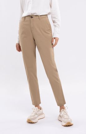 Damskie Spodnie Chinosy Materiałowe Beżowe Volcano R-marel L