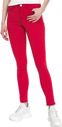 Spodnie damskie Guess Jegging Mid ultra skinny czerwone W27