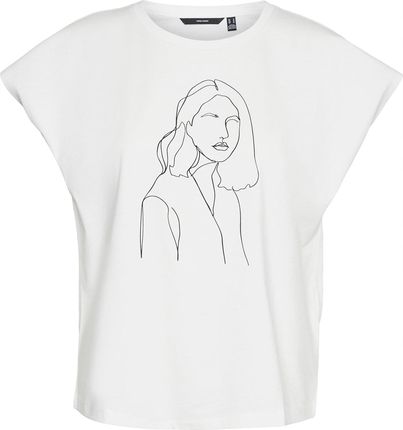 Vero Moda T-Shirt 10298088 Biały Box Fit