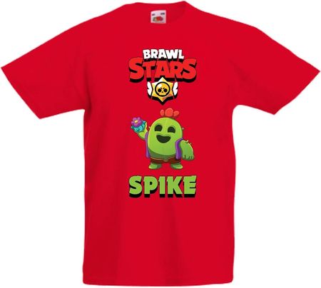 Spike koszulka dzieci?ca Brawl Stars Battle Royal Mobile Game, 9-11 lata - 140 / Czerwony