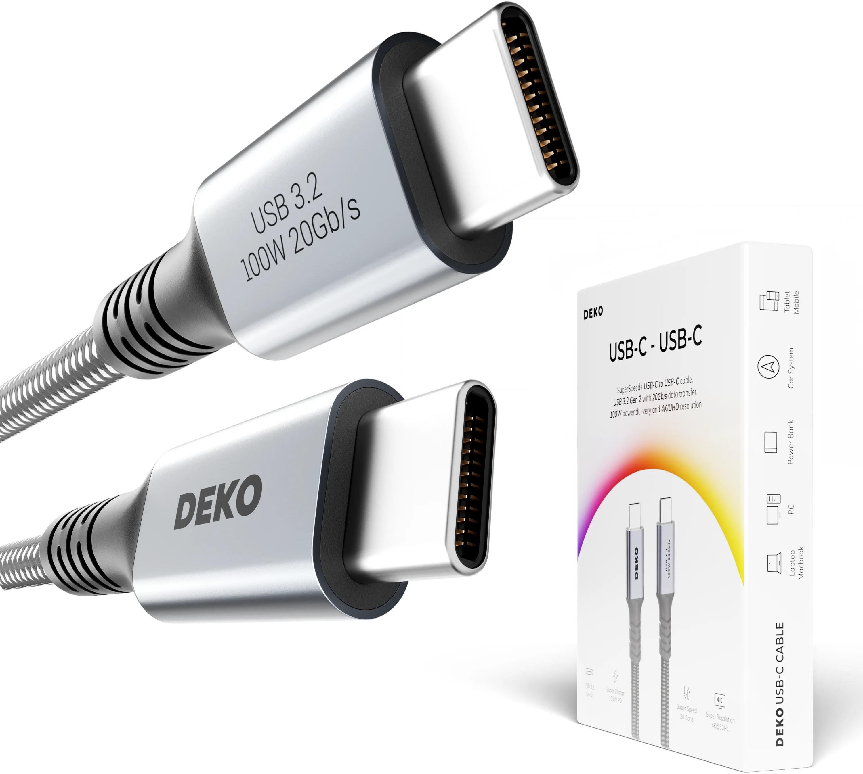 Kabel DEKO USB-C USB 3.2 (100W, 20 Gbps) - 2m - Kable - Opinie i ceny ...