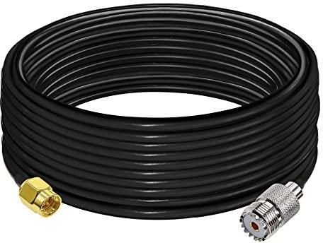 SMA MALE To PL-259 SO-239 Female Jack Jumper Pigtail Cable RG58 15' MADE IN USA - Foto 7